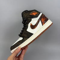 High Top Sneakers, Brown White Colorway, Lace Up Design, Casual Gift for Sneaker Fans