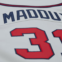 Atlanta Braves Greg Maddux Gray 1995 Throwback Authentic Jersey