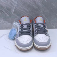 Low Top Sneakers, Gray White Colorway, Lace Up Design, Casual Gift for Sneaker Fans