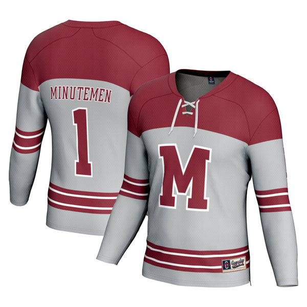 #1 UMass Minutemen Hockey Fashion Jersey - Gray