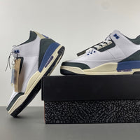 Low Top Sneakers, Blue White Black Colorway, Leather Footwear, Lace Up Design, Casual Gift for Sneaker Fans
