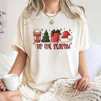 Retro Holiday Graphic Tee, Tis the Season Christmas T-Shirt, Adorable Festive Xmas Shirt, Family Holiday Apparel, Womens Christmas Present