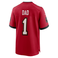 Tampa Bay Buccaneers Number 1 Dad Red Game Jersey