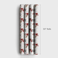 Vintage Musical Christmas Wrapping Paper, Trumpet Santa Wrapping Paper, Golden Horn Holiday Gift Wrap, Festive Secret Santa Wrapping Paper
