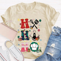 Lunch Lady Snowflake Holiday T-Shirt, School Lunch Lady Christmas Shirt, Cafeteria Staff Xmas Tee, Adorable Lunch Lady Christmas Present