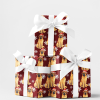 Festive Dog Holiday Gift Wrap, Anatolian Shepherd Wrapping Paper, Winter Dog Lover Wrapping Paper, Rustic Christmas Present Gift Wrap Roll