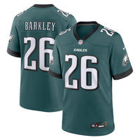 Philadelphia Eagles Saquon Barkley Midnight Green Game Player Jersey