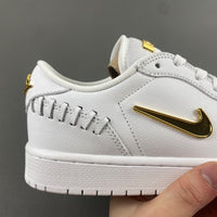 Low Top Sneakers, White Gold Colorway, Lace Up Design, Casual Gift for Sneaker Fans