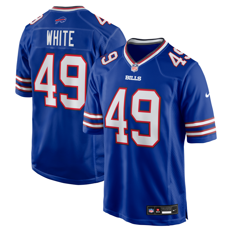 Buffalo Bills DaShaun White Royal Team Game Jersey