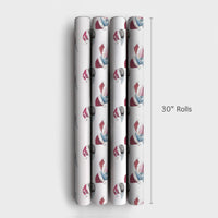 Christmas Sports Gift Wrap, Hockey Puck Santa Hat Wrapping Paper, Adorable Hockey Holiday Paper, Festive Winter Wrapping Paper, Hockey Fan Present