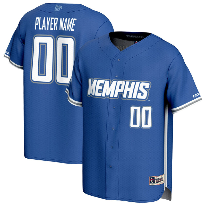 Memphis Tigers Lightweight Collegiate Baseball NIL Pick-A-Player Fashion Jersey - Royal