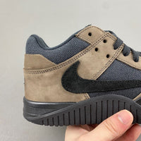 Low Top Sneakers, Black Brown Colorway, Reverse Hook Design, Lace Up Design, Casual Gift for Sneaker Fans