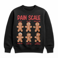 Humorous Nursing Christmas Sweater, Pain Scale Gingerbread Sweatshirt, Medical Holiday Crewneck, Doctor RN Student Winter Graphic Pullover