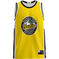 Michigan Tech Huskies Lightweight Basketball Jersey - Gold