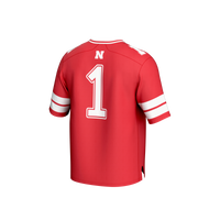#1 Nebraska Huskers Lightweight Collegiate Football Fashion Jersey - Scarlet