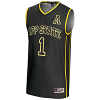#1 Appalachian State Mountaineers Lightweight Basketball Jersey - Black