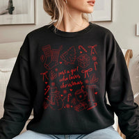 Adorable Holiday Crewneck, Just A Girl Who Loves Christmas Sweatshirt, Festive Winter Sweatshirt, Comfy Christmas Party Pullover Present