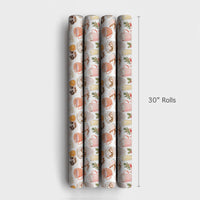 Holiday Treats Wrapping Paper, Hot Cocoa Wrapping Paper, Comfy Christmas Gift Wrap, Winter Desserts Wrapping Paper, Festive Holiday Gift Wrap