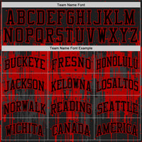 Custom Basketball Jersey - Black Red Dripping Splatter Art Round Neck Sublimation Set