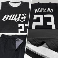 Custom Basketball Jersey - Black White Round Neck Uniform