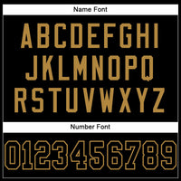 Custom Football Jersey - Black Black-Old Gold Mesh Authentic