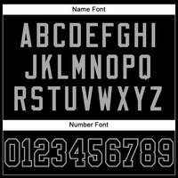 Custom Football Jersey - Black Black-Gray Mesh Authentic