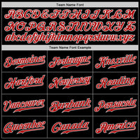 Custom Baseball Jersey - Black Red-White Authentic