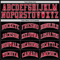 Custom Basketball Jersey - Black Red-White Authentic Throwback