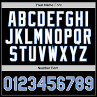 Custom Basketball Jersey - Black Light Blue-White Authentic Throwback