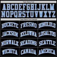 Custom Basketball Jersey - Black Light Blue-White Authentic Throwback