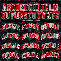 Custom Basketball Jersey - Black Black-Red Round Neck Sublimation Uniform
