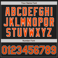 Custom Baseball Jersey - Black Orange-White Authentic