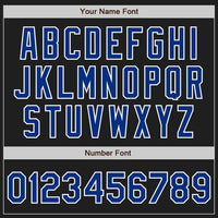 Custom Baseball Jersey - Black Royal-White Authentic