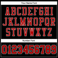 Custom Basketball Jersey - Black Red Pinstripe White Authentic