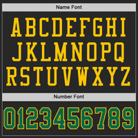 Custom Football Jersey - Black Kelly Green-Yellow Mesh Authentic