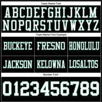 Custom Football Jersey - Black White-Kelly Green Authentic