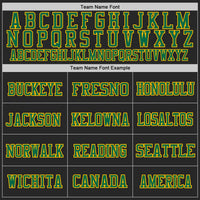 Custom Football Jersey - Black Gold Red-Kelly Green Mesh Authentic