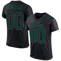 Custom Football Jersey - Black Kelly Green Mesh Authentic