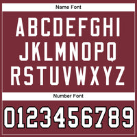 Custom Football Jersey - Burgundy White-Black Mesh Authentic