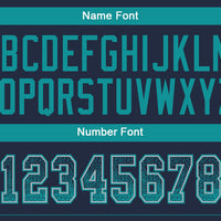 Custom Football Jersey - Navy Teal-Gray Drift Fashion