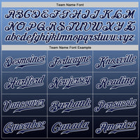 Custom Baseball Jersey - Light Blue Navy-White Authentic Fade Fashion