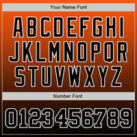 Custom Baseball Jersey - Orange Black-White Authentic Fade Fashion