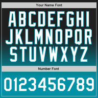 Custom Basketball Jersey - Black White-Teal Authentic Fade Fashion