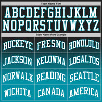 Custom Basketball Jersey - Black White-Teal Authentic Fade Fashion