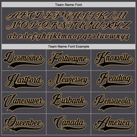 Custom Hockey Jersey - Steel Gray Black-Old Gold