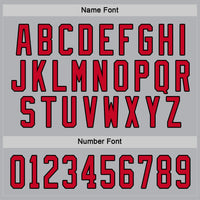 Custom Hockey Jersey - Gray Red-Black