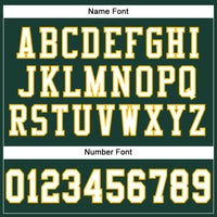 Custom Football Jersey - Green White-Gold Mesh Authentic