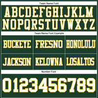 Custom Football Jersey - Green White-Gold Authentic