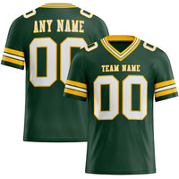 Custom Football Jersey - Green White-Gold Authentic