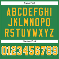 Custom Football Jersey - Grass Green Gold-White Mesh Authentic
